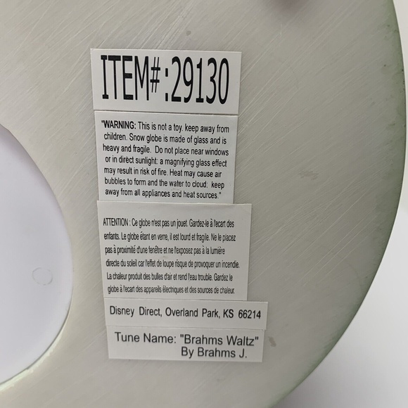 Disney Pinocchio & Figaro Magic Musical Animated Snow Globe Brahm's Waltz READ - Picture 8 of 9